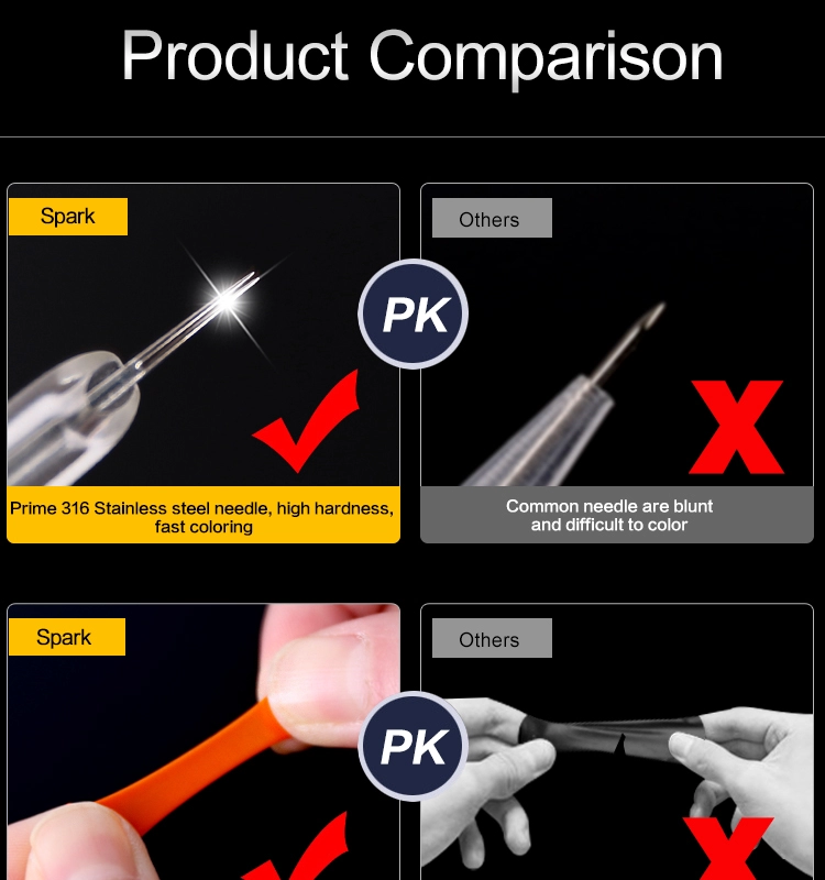 100% origineel Spark Tattoo Needle Membrane Tattoo Cartridges