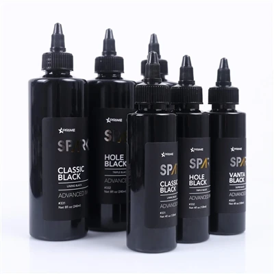 SPARK Black Series tattoo-inkt: professionele driekleurenset voor precisie en...