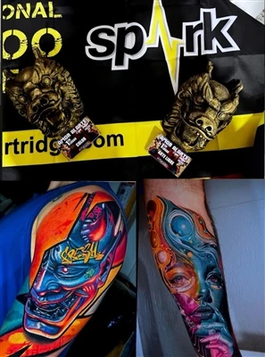SPARK-artiest @anfitriontattoo claimt dubbele overwinning op Expo Tattoo Cult...