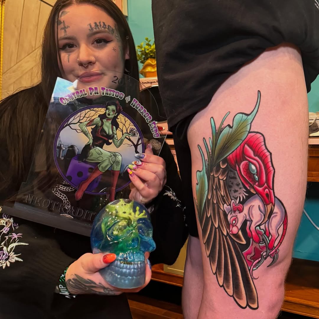 Tattoo of the day color Saturday 1st place fresh neotraditional at cpatattooexpo with this t Tattoo of the day color Saturday 1st place fresh neotraditional at cpatattooexpo with this t
