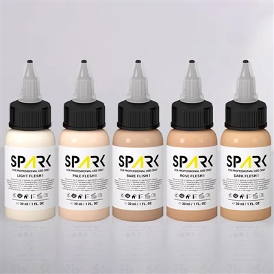5 tinten EU-conforme lichte huidskleurset voor realistische tatoeages voor tatoeage en body art