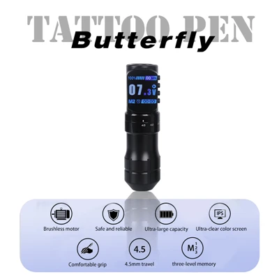 Draadloos tattoo-pistool met 2000 mAh Japanse metalen motor, lange batterijduur