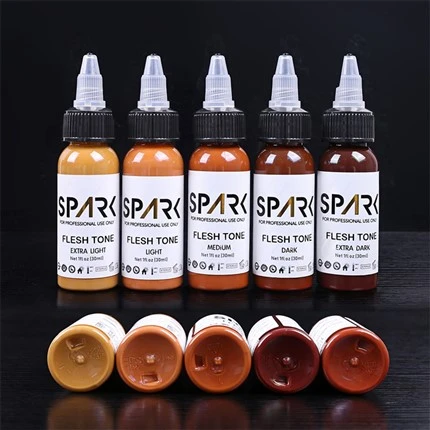 Inktserie Spark Tattoo-inkt Tattoo-inktset Professioneel Vanta Black 8OZ 4OZ Super Black Ink-serie Spark Tattoo-inkt Tattoo-inktset professioneel