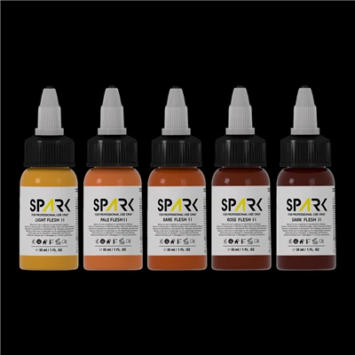 Professionele 1oz-flessen vleeskleurige tattoo-inktset - Voldoet aan EU REACH