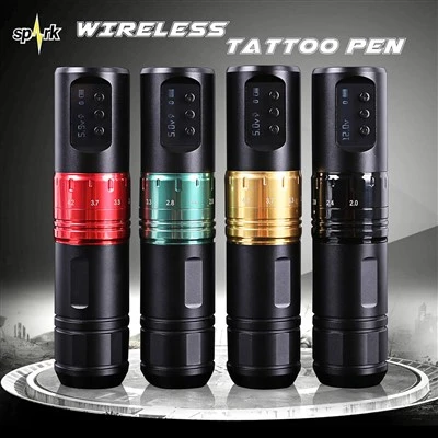 Spark Tattoo Cartridge Machine Pen met 1600 mAh Wireless Power Digital LED Display Tattoo Equipment Supply voor tattoo -artiesten