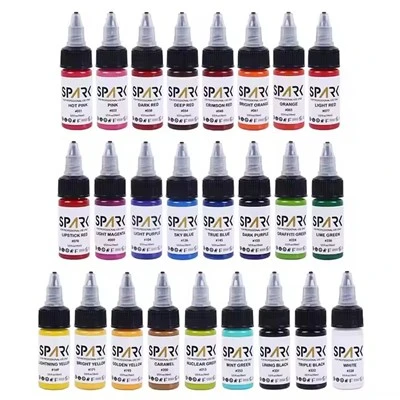 Spark Wholesale Customized 0. 5 oz 15 ml niet-toxische PMU veganistische tijdelijke cosmetische professionele olie-gebaseerde tattoo-inkt