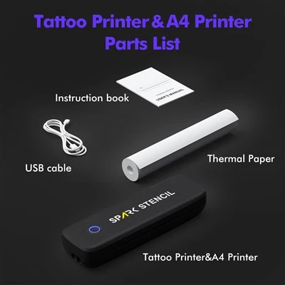 Draadloze bluetooth tijdelijke tattoo -overdrachtsmachine stenciltype
