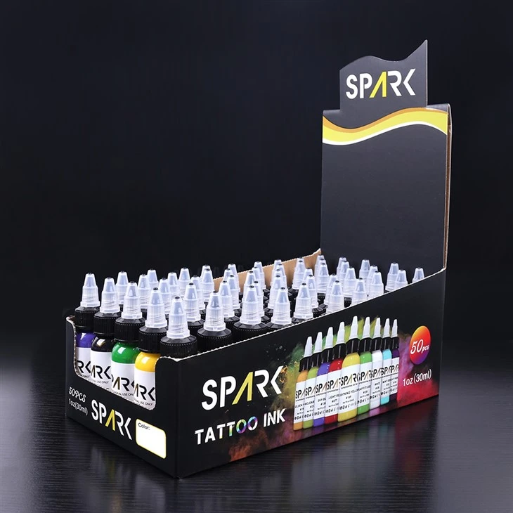 Spark Organic 0,5 oz snel droog langdurige ontwerpvoorziening Tattoo inkt Permanent make -uppigment voor lichaamskunst