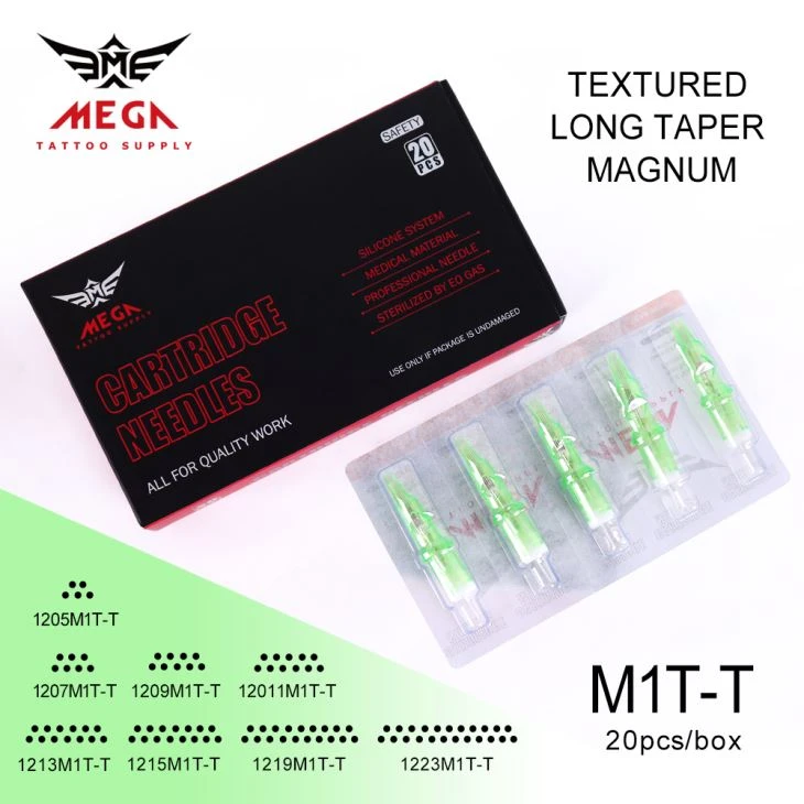 2020 beste getextureerde tattoo-cartridges Lange conische tattoo-naaldcartridge 0,35 mm