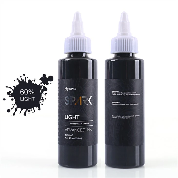 Dierproefvrije tattoo-inktset Vegan White Wash-set Spark tattoo-inkt