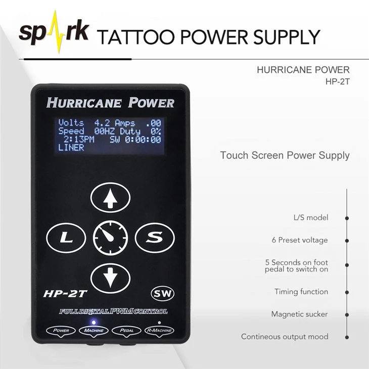 Elektrische voeding Tattoo Digitale Hurricane Tattoo-voedingen