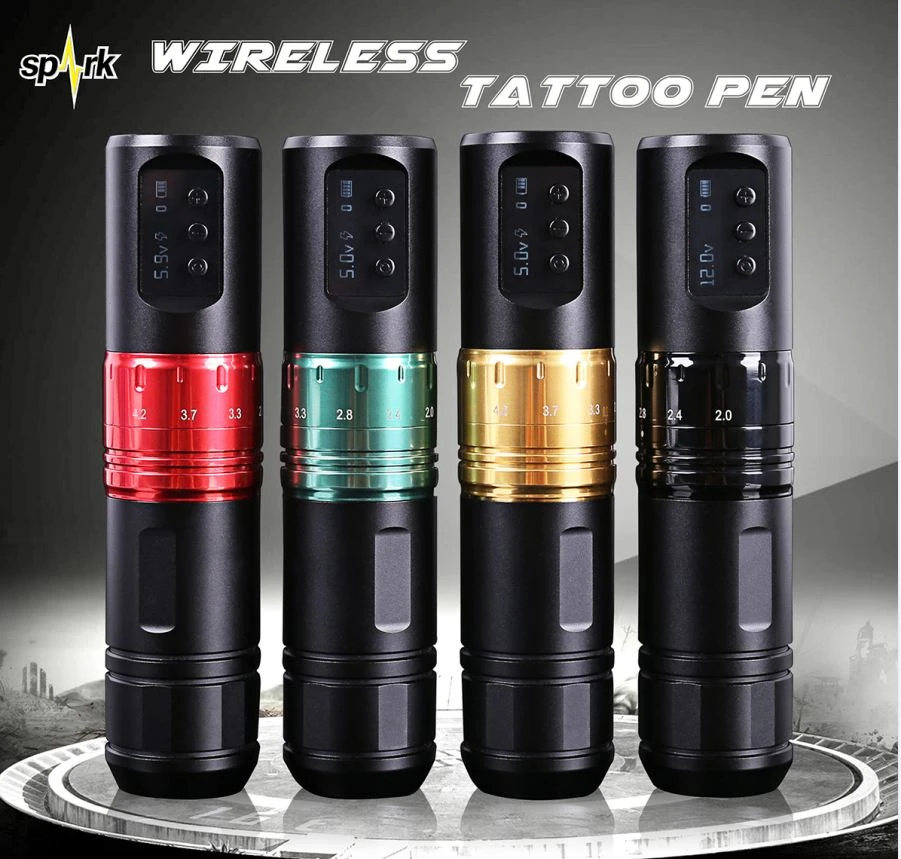 Nieuwste Spark draadloze hoogwaardige borstelloze motor tattoo cartridges machine voor tattoo body arts