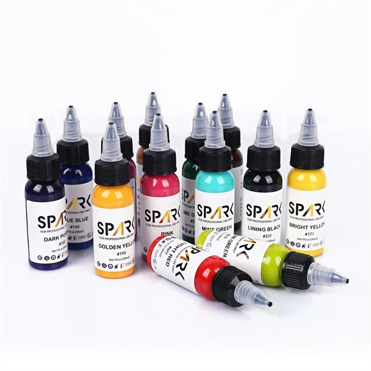 Pigmenten Tattoo-inkt Spark Tattoo-inktset Professional