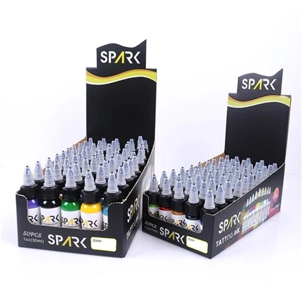 50 kleurensets Tattoo-inkt Zwart Licht Tattoo-inkt Spark Origineel