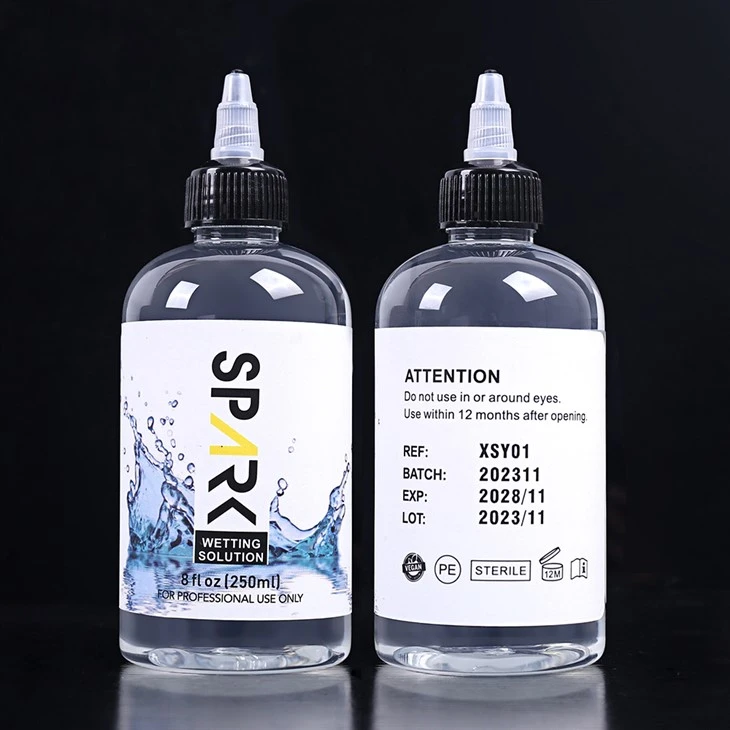 Wreedheidsvrije 240ML 8OZ Spark Tattoo Bevochtigingsoplossing Spark Tattoo Mengoplossing Spark Tattoo Inkt
