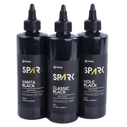 Tattoo-inkt 8 Oz Super Black Black Ink Series Vanta Black Spark tattoo-inkt Tattoo-inktset